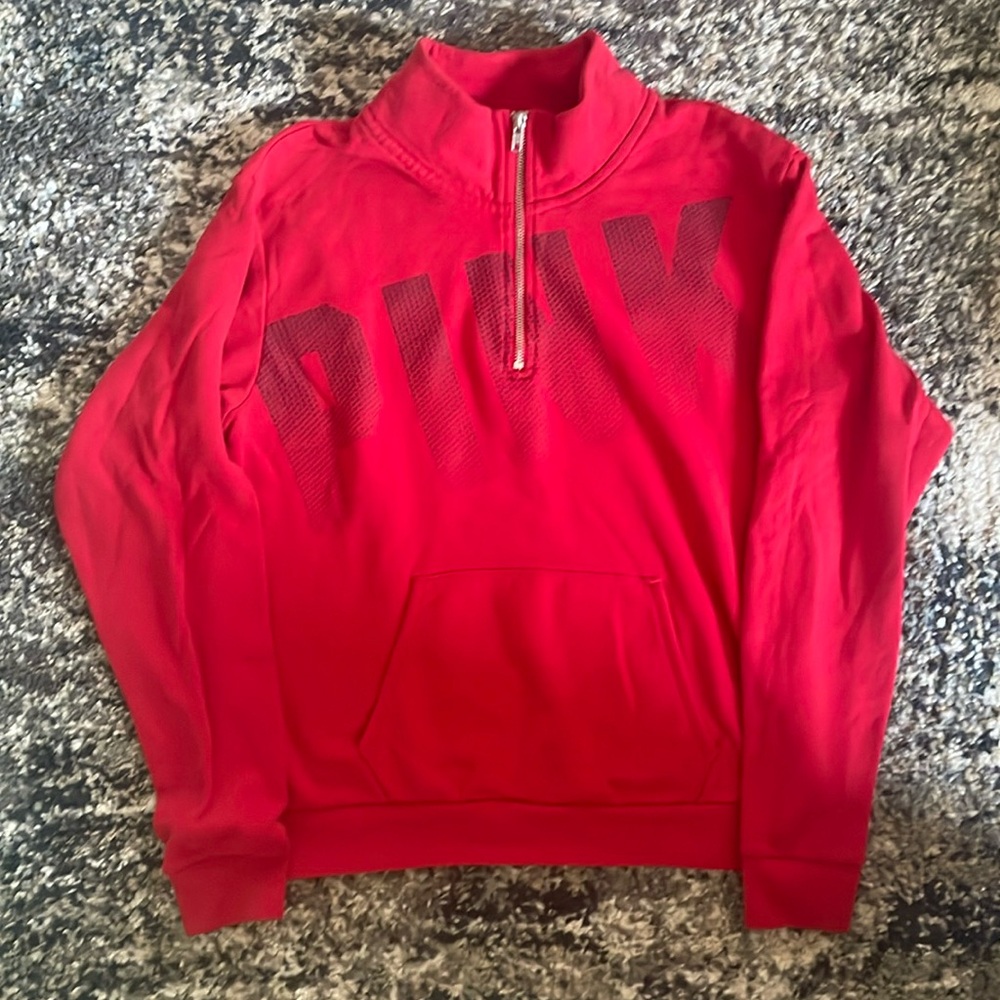 Women’s Red Victoria’s Secret PINK Quarter Zip